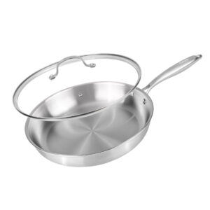 30cm Stainless Steel Frying Pan with Lid, Nuovva