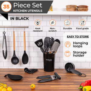 Alternative view of 35-Piece Silicone Kitchen Utensil Set, Nuovva