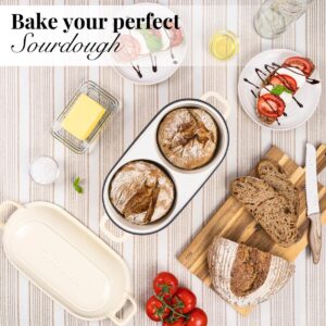 Alternative view of Enamelled Cast Iron Double Bread Loaf Pot, Nuovva