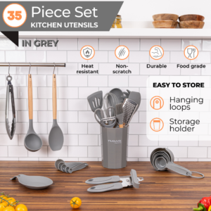 Alternative view of 35-Piece Silicone Kitchen Utensil Set, Nuovva