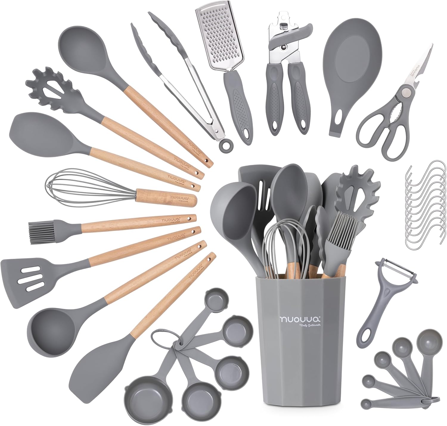 35-Piece Silicone Kitchen Utensil Set, Nuovva