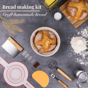 Alternative view of 12-Piece Sourdough Bread Baking Kit with 9-Inch Proofing Basket, Nuovva