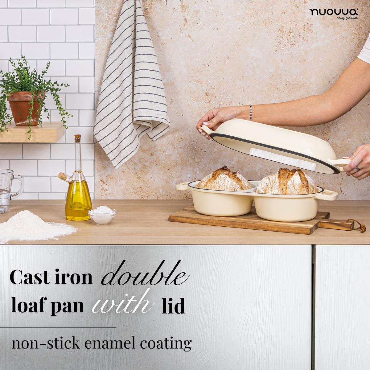 Enamelled Cast Iron Double Bread Loaf Pot, Nuovva - Image 4