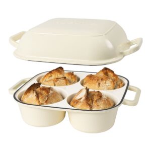 Enamelled Cast Iron Quad Bread Loaf Pot, Nuovva