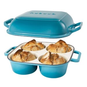 Enamelled Cast Iron Quad Bread Loaf Pot, Nuovva