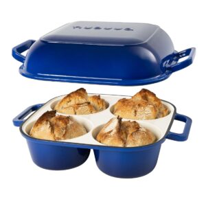 Enamelled Cast Iron Quad Bread Loaf Pot, Nuovva