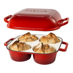 Enamelled Cast Iron Quad Bread Loaf Pot, Nuovva