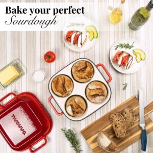 Alternative view of Enamelled Cast Iron Quad Bread Loaf Pot, Nuovva